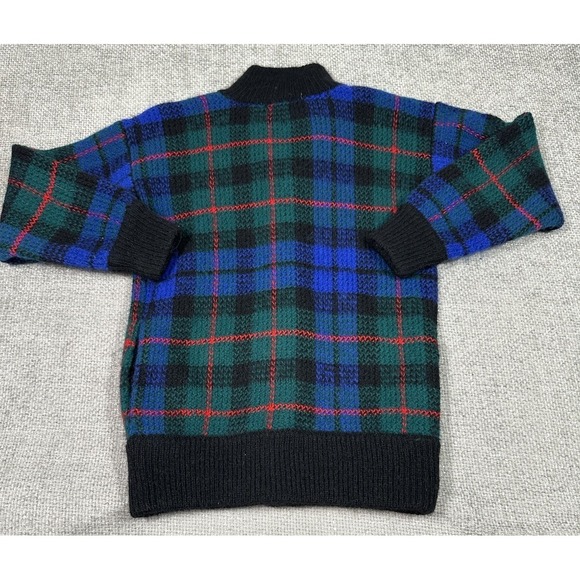 Vtg IB Diffusion Sweater Womens XS Plaid‎ Wool Mohair Blend Cardigan 80s 90s - Picture 2 of 11